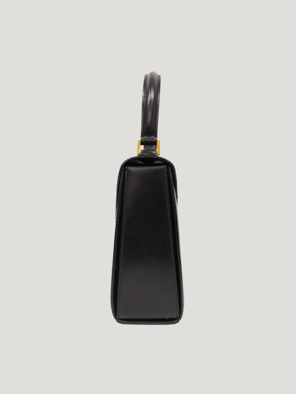 Logo Turn-Lock Leather 2-Way Bag