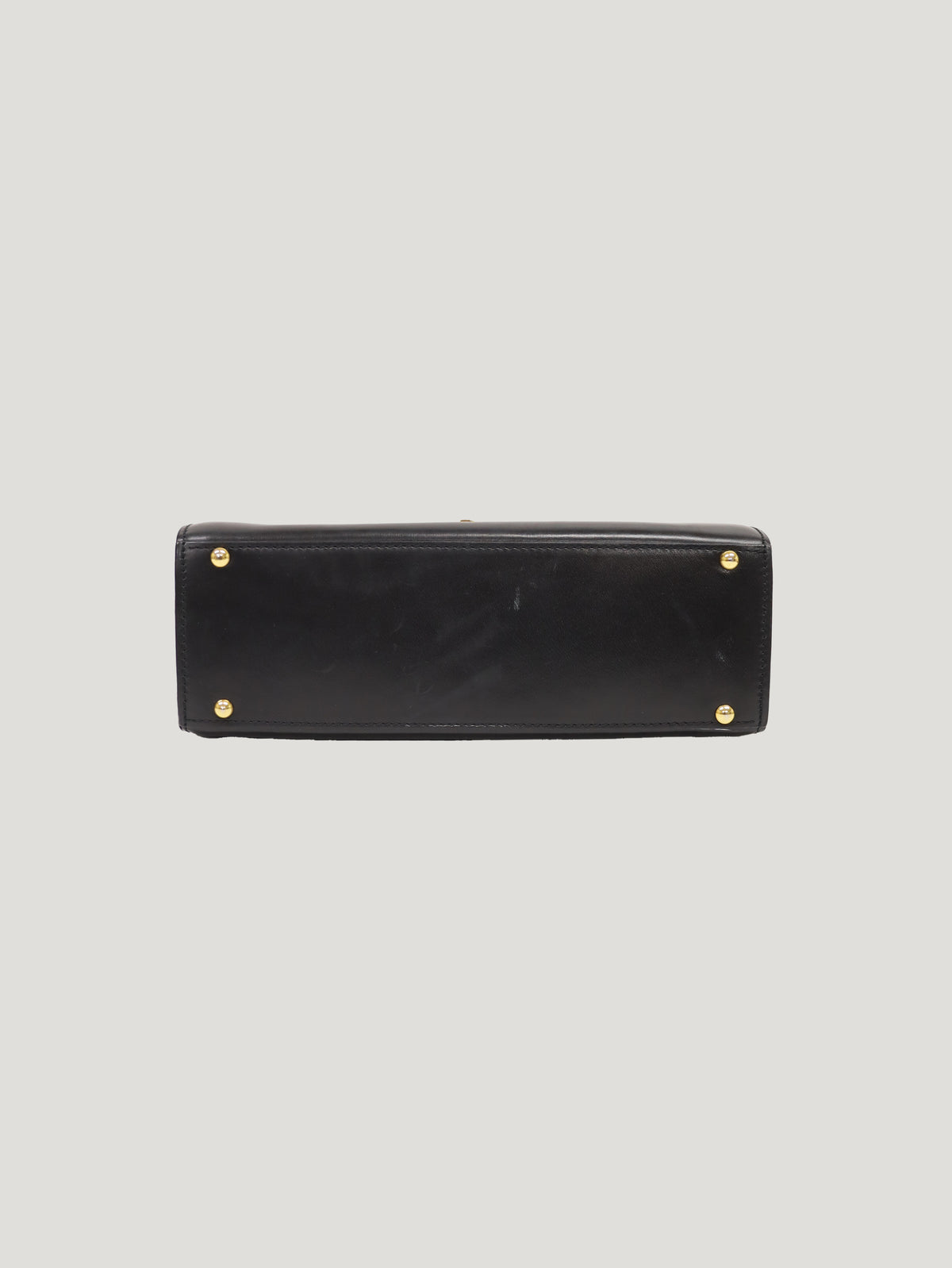 Logo Turn-Lock Leather 2-Way Bag