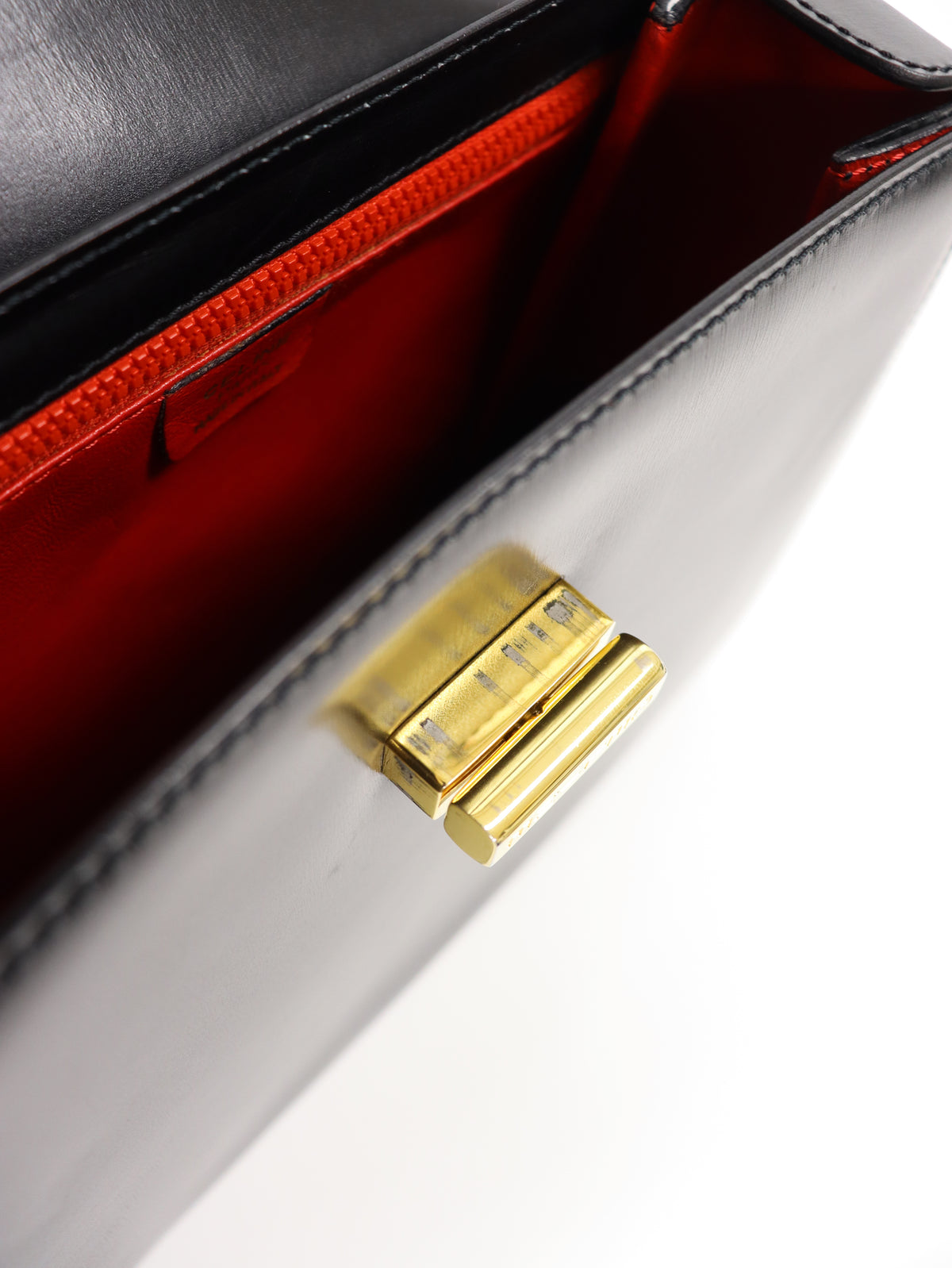Logo Turn-Lock Leather 2-Way Bag