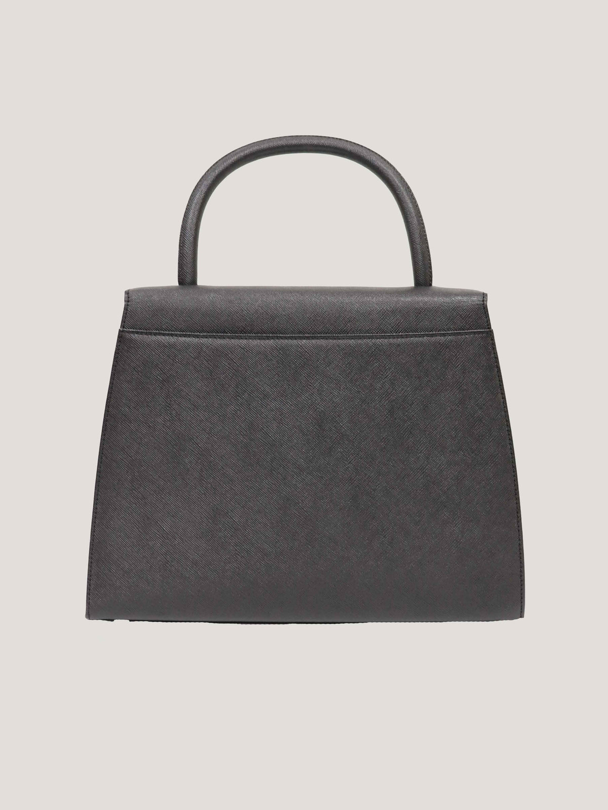 ロゴステッチレザーハンドバッグ