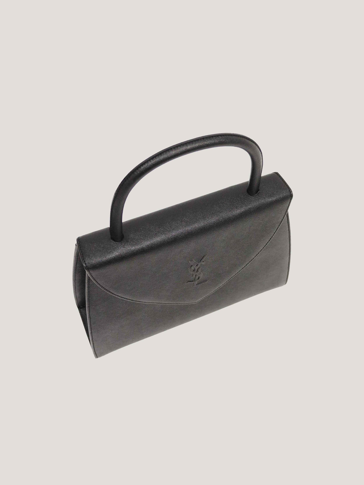 ロゴステッチレザーハンドバッグ