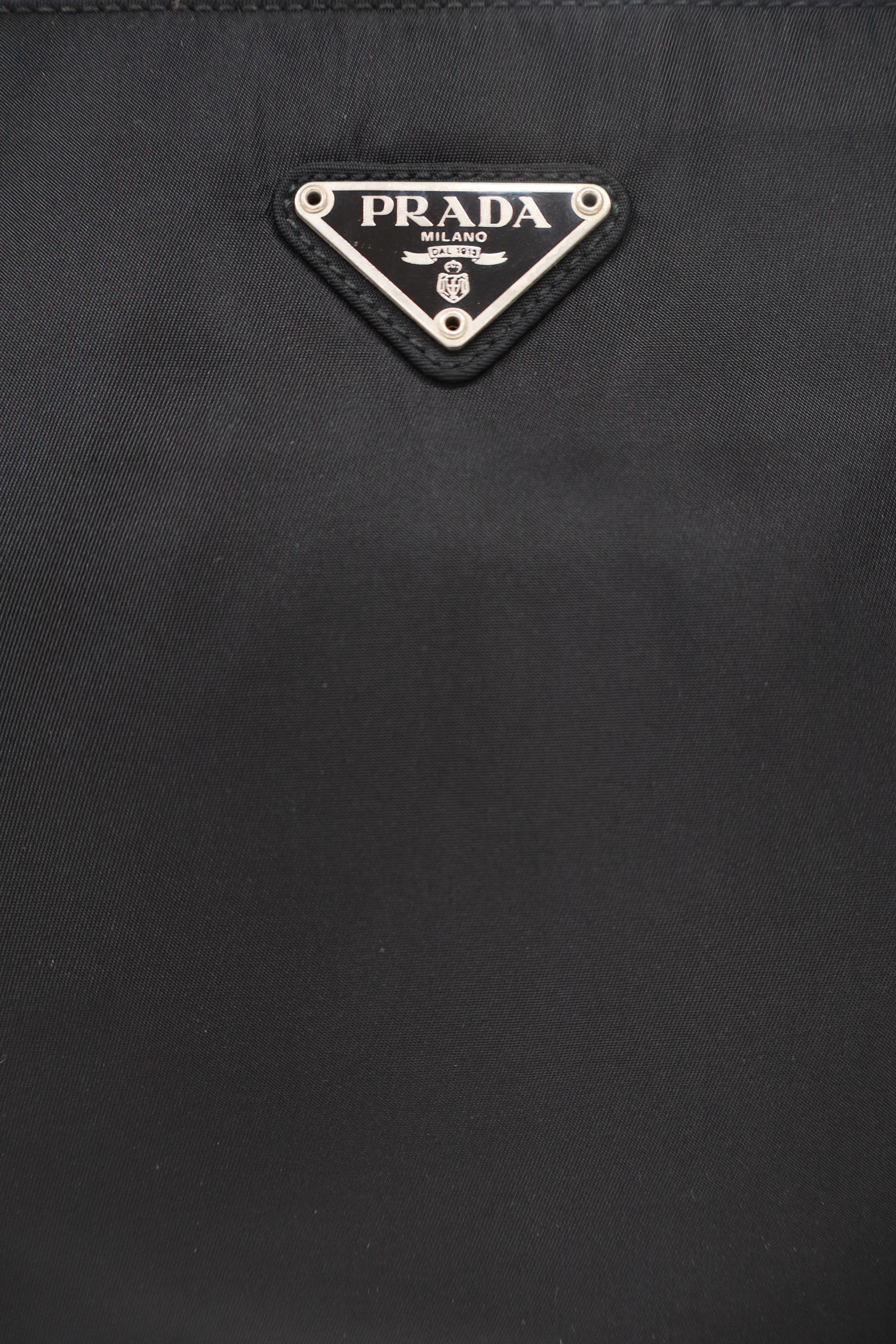 Triangle Logo Hardware Nylon Tote Bag