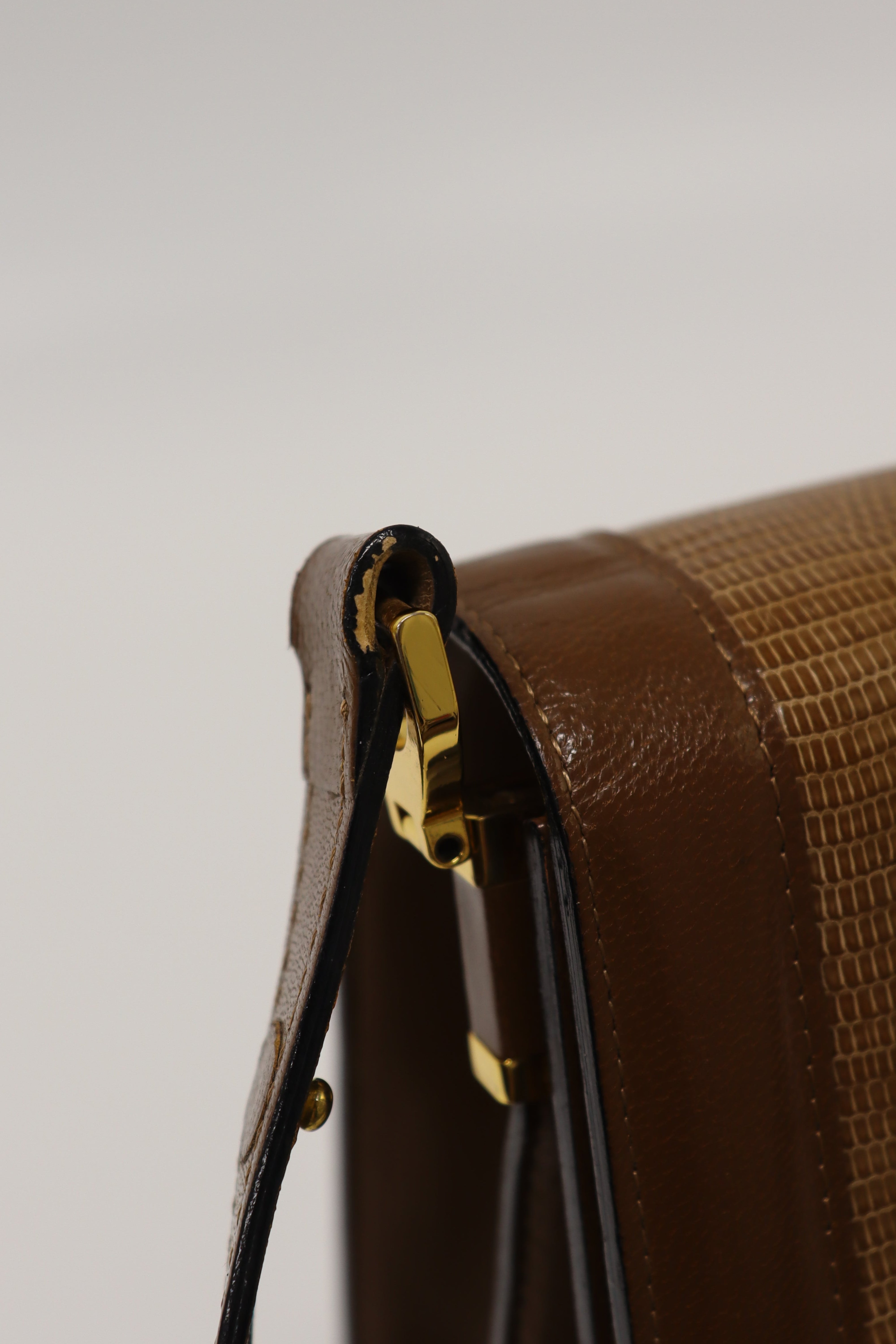 Logo Hardware Lizard Leather One-Shoulder Bag