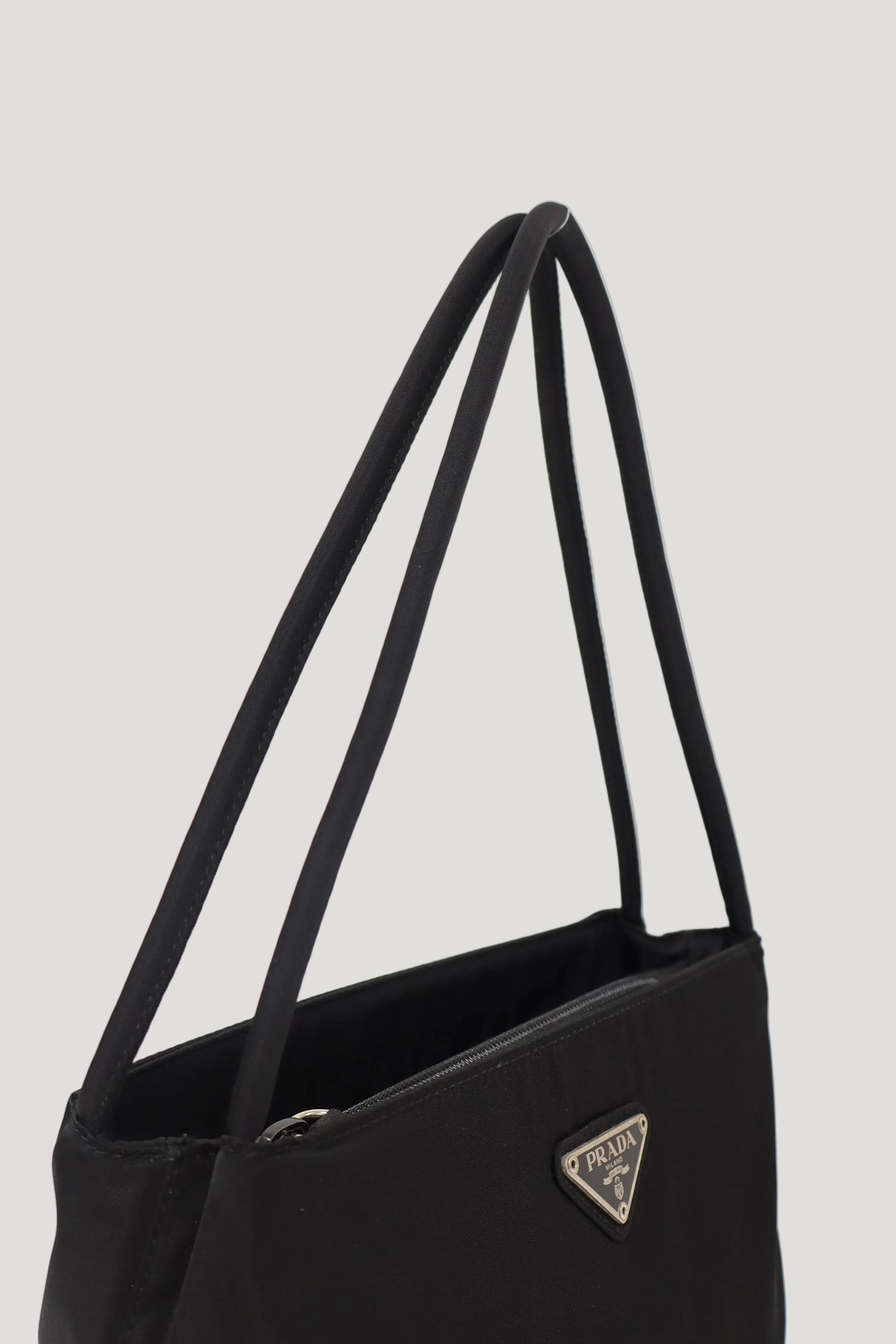 Triangle Logo Hardware Nylon Tote Bag