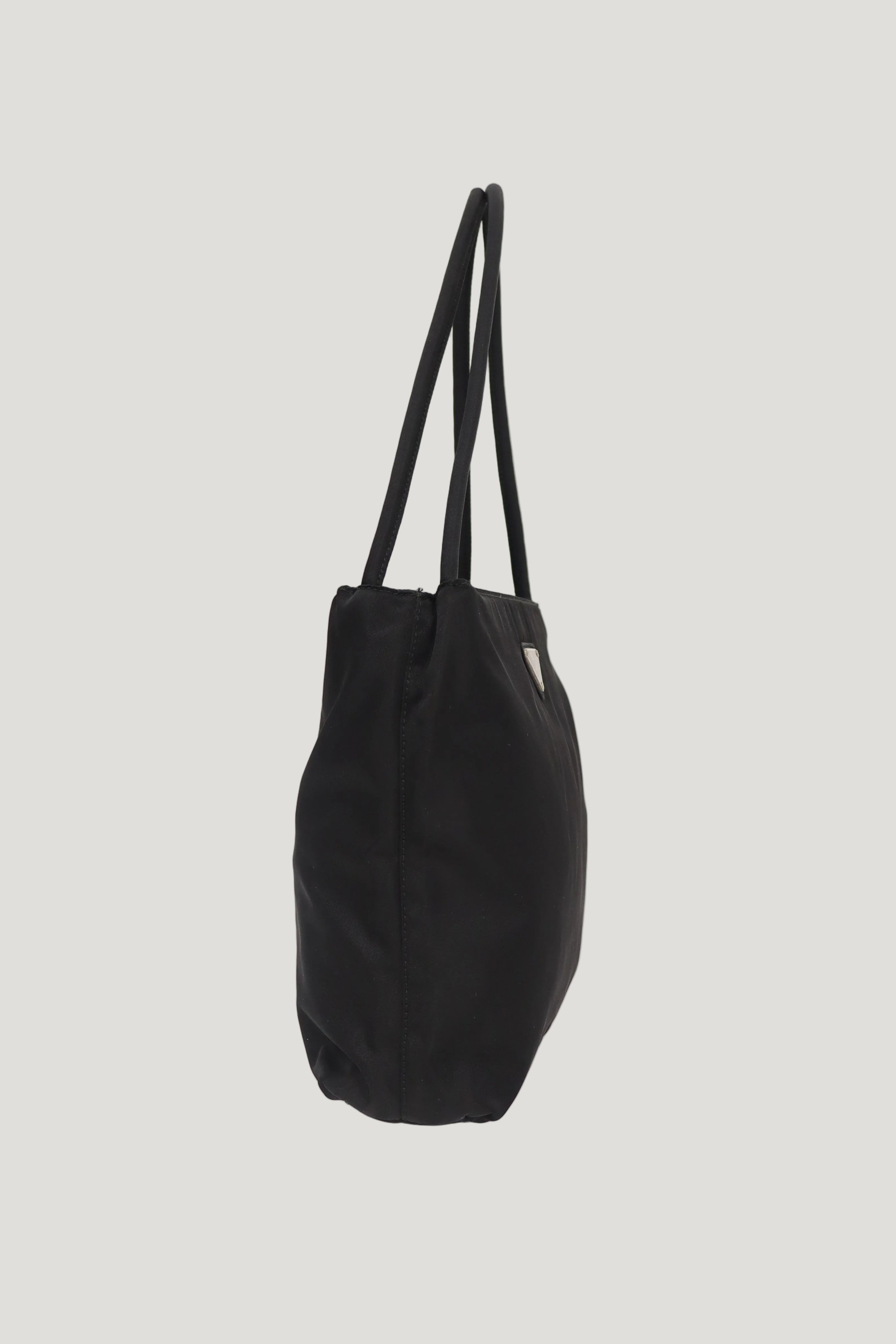 Triangle Logo Hardware Nylon Tote Bag