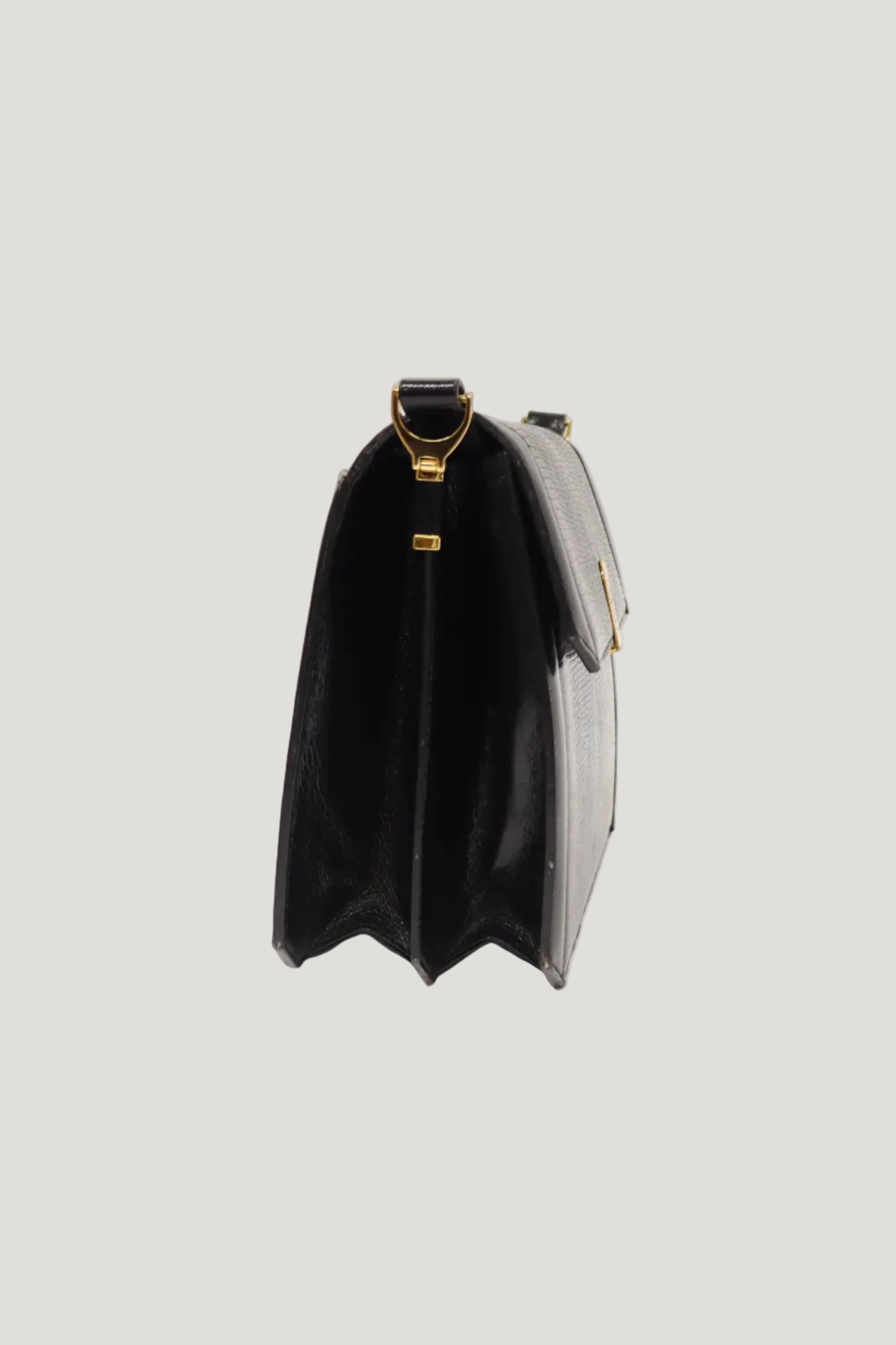 ロゴ金具リザードレザーワンショルダーバッグ – Hedy