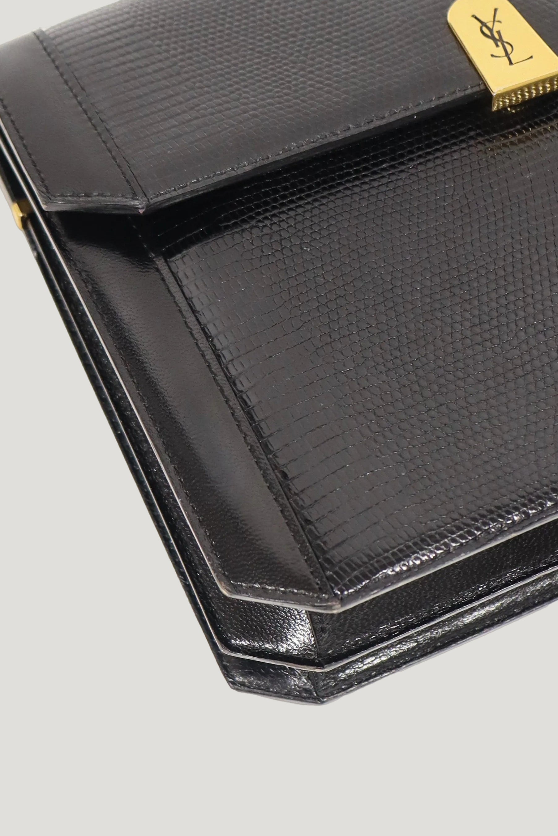 Logo Hardware Lizard Leather One-Shoulder Bag