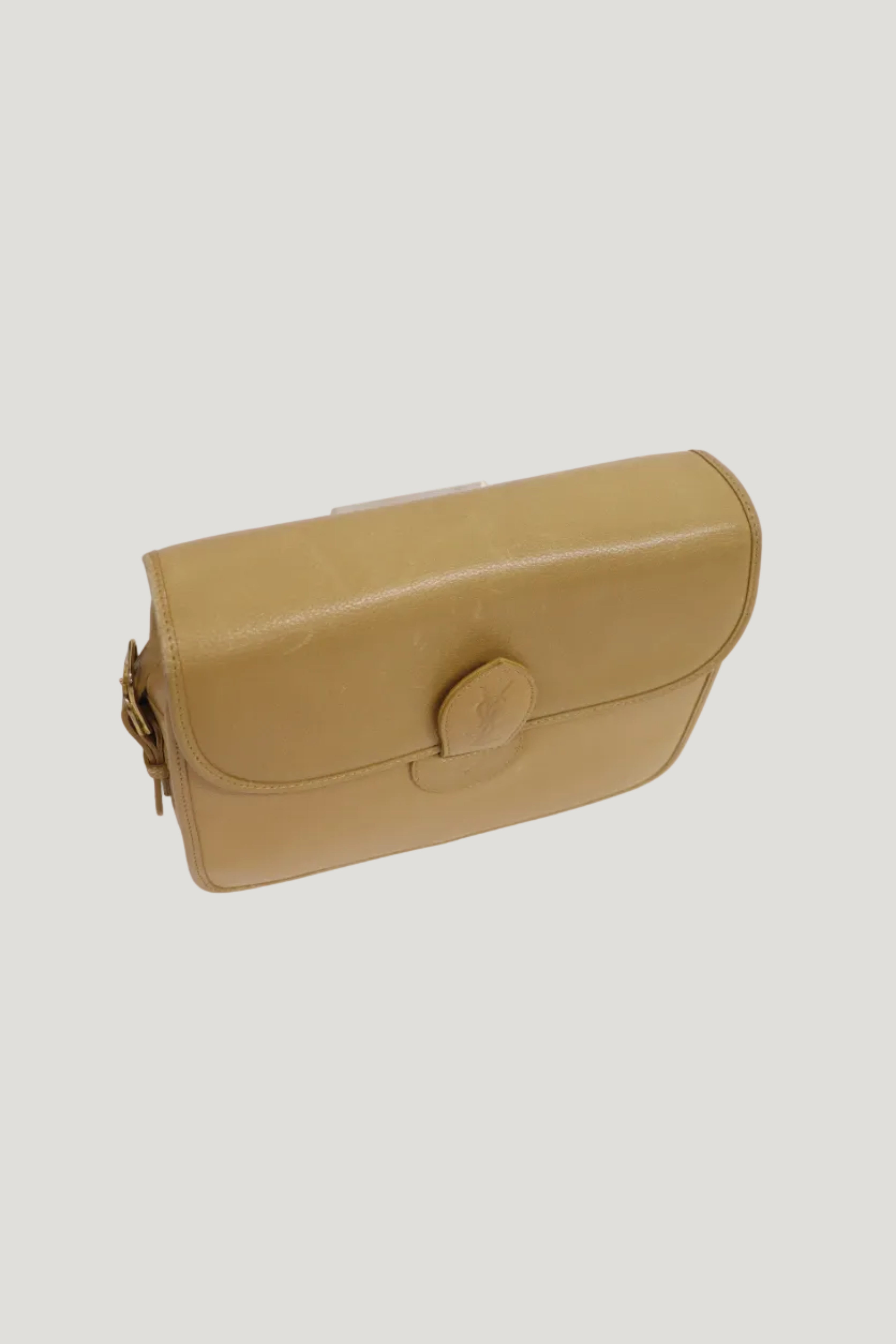 Logo leather shoulder bag