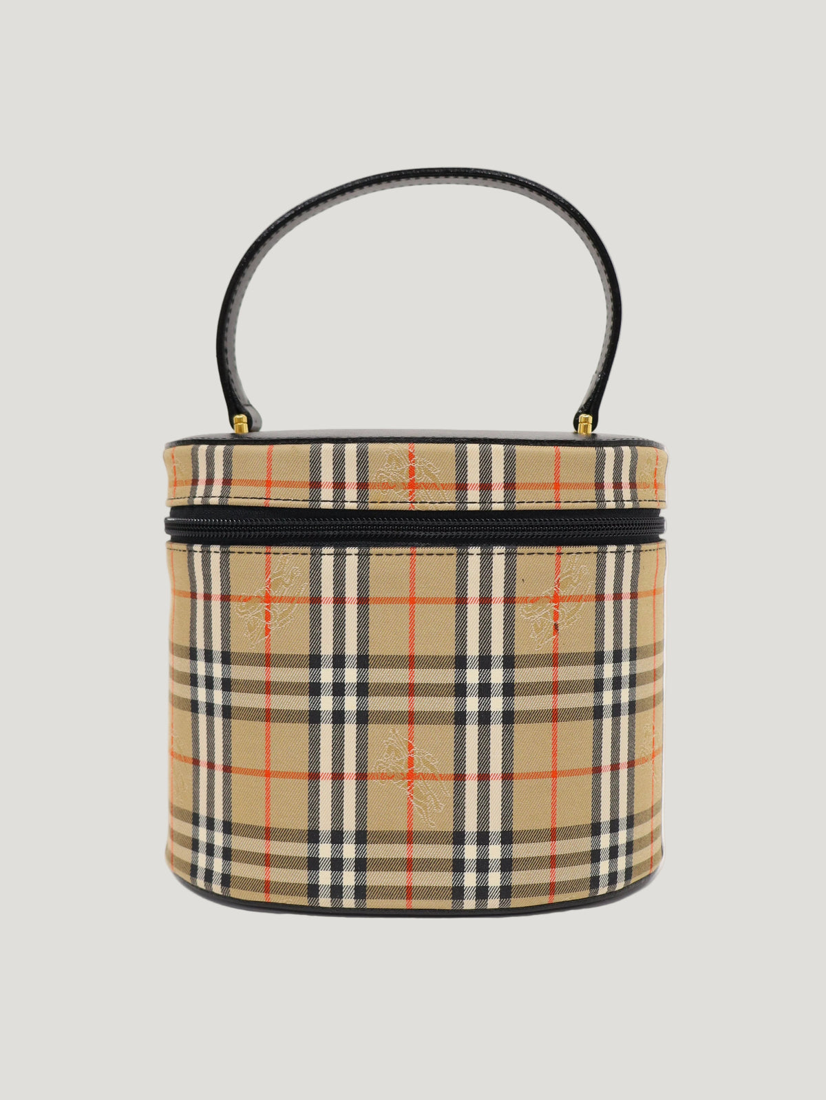 Checked vanity bag