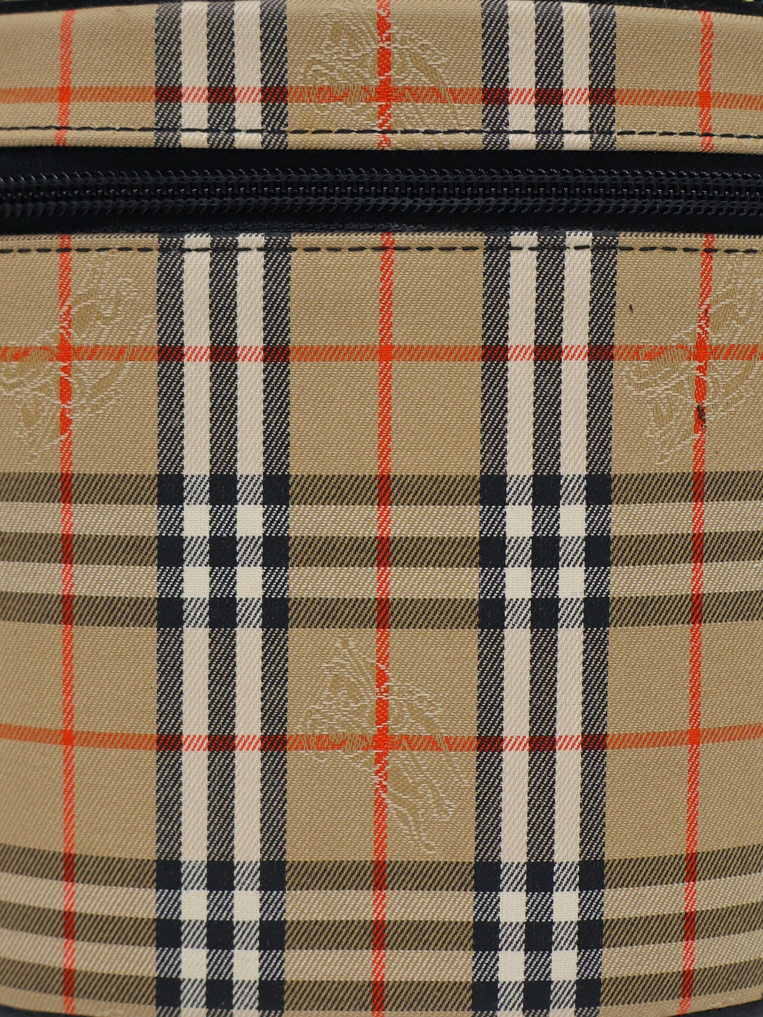 Checked vanity bag