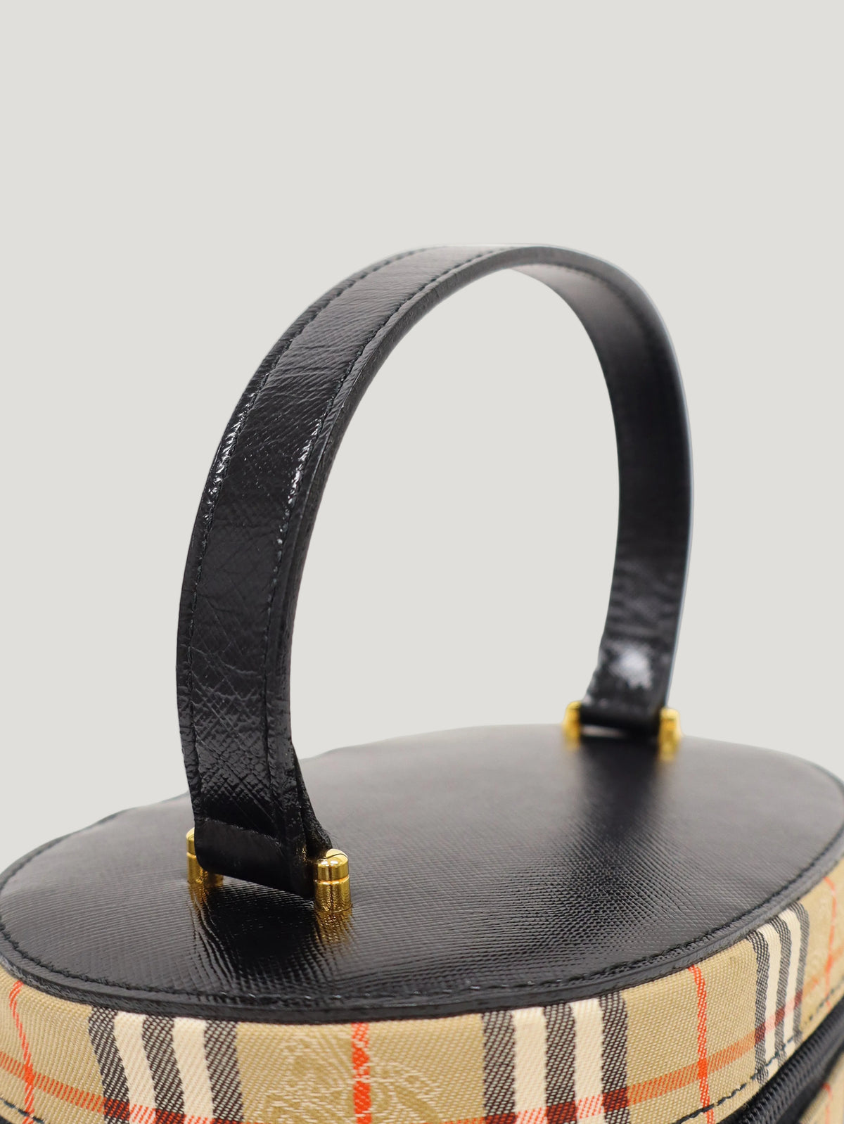 Checked vanity bag