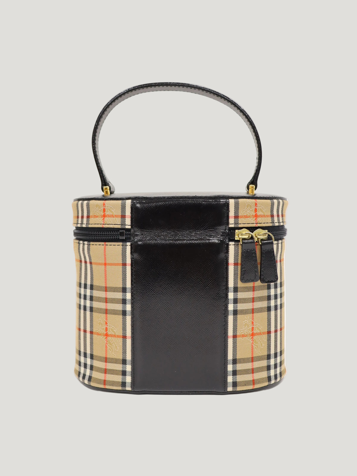 Checked vanity bag