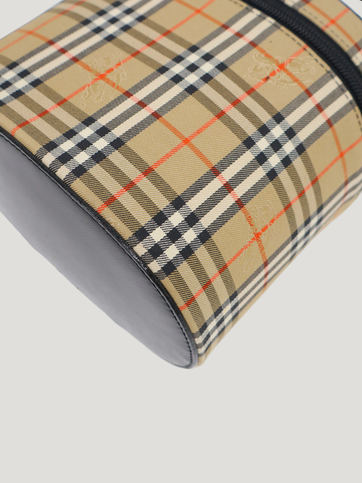 Checked vanity bag