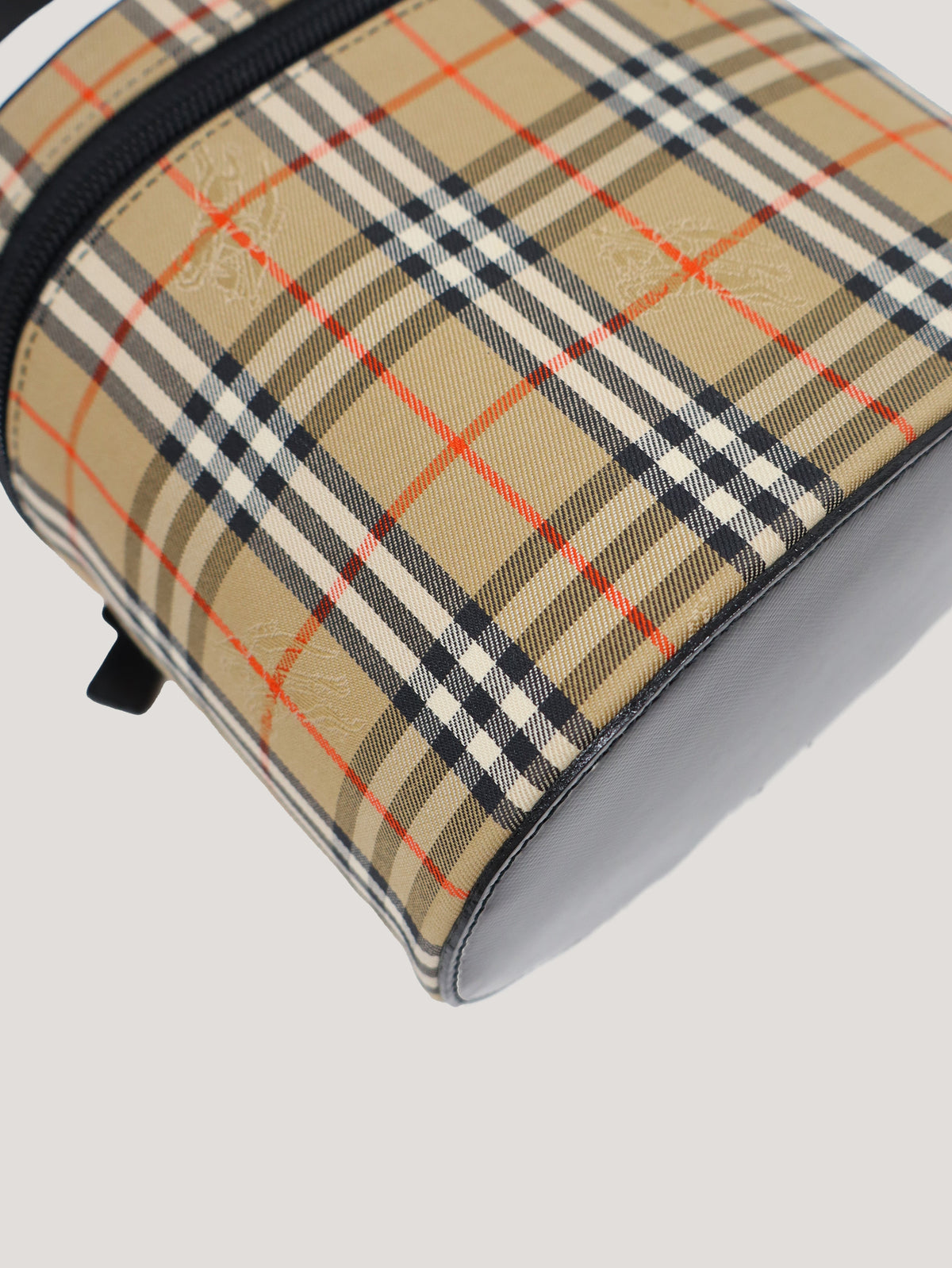 Checked vanity bag
