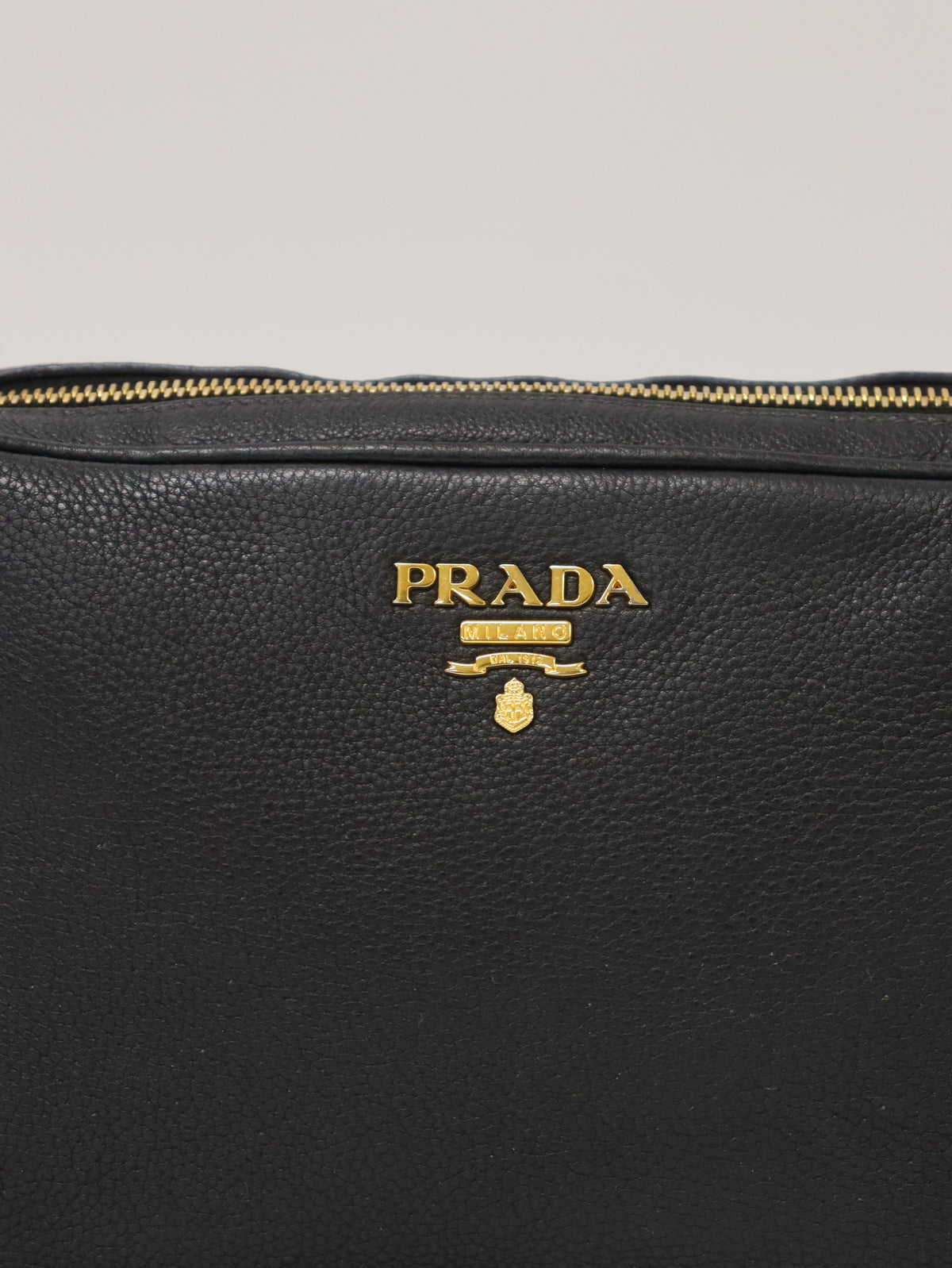 Logo Hardware Leather Shoulder Bag