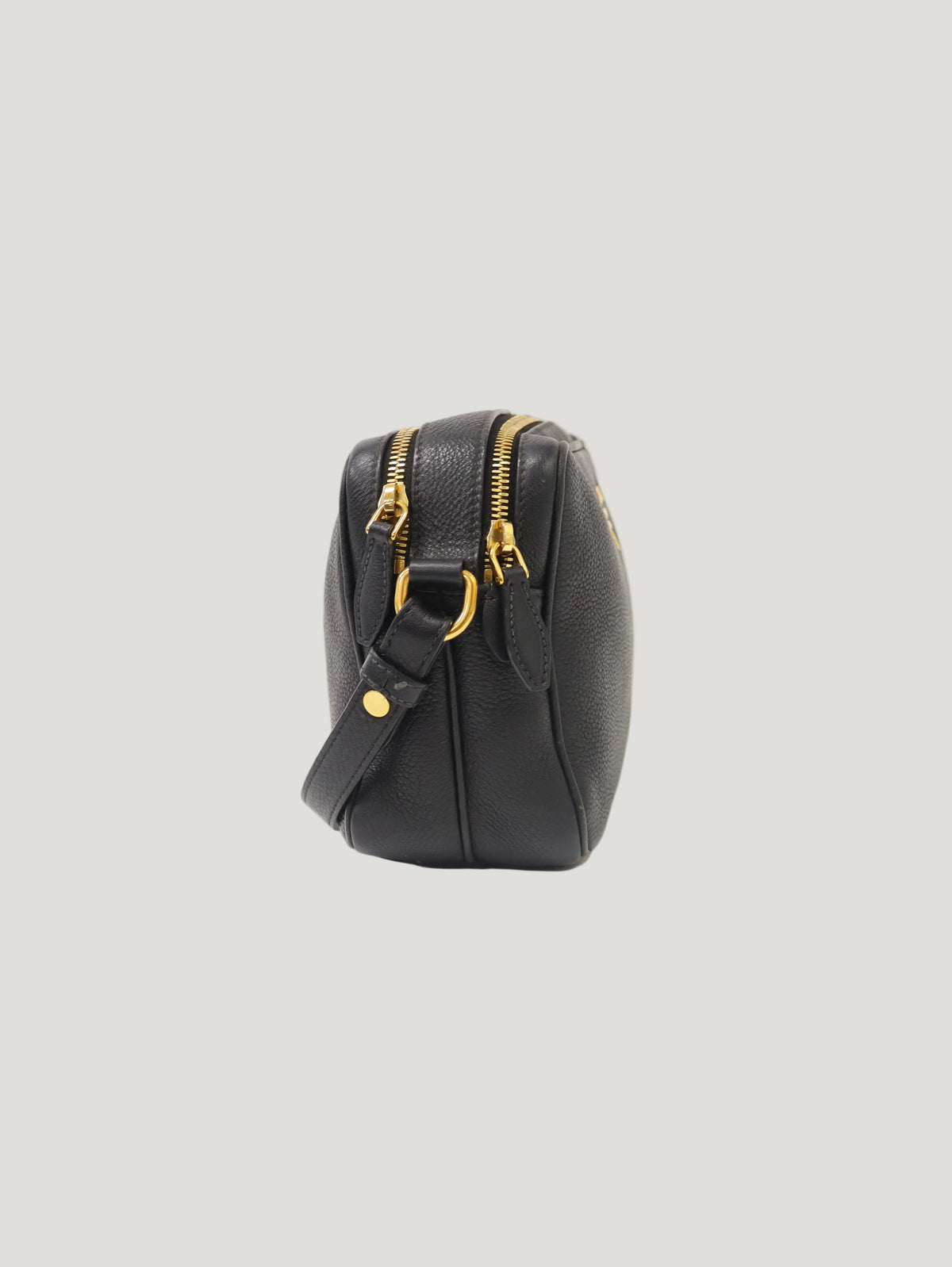 Logo Hardware Leather Shoulder Bag