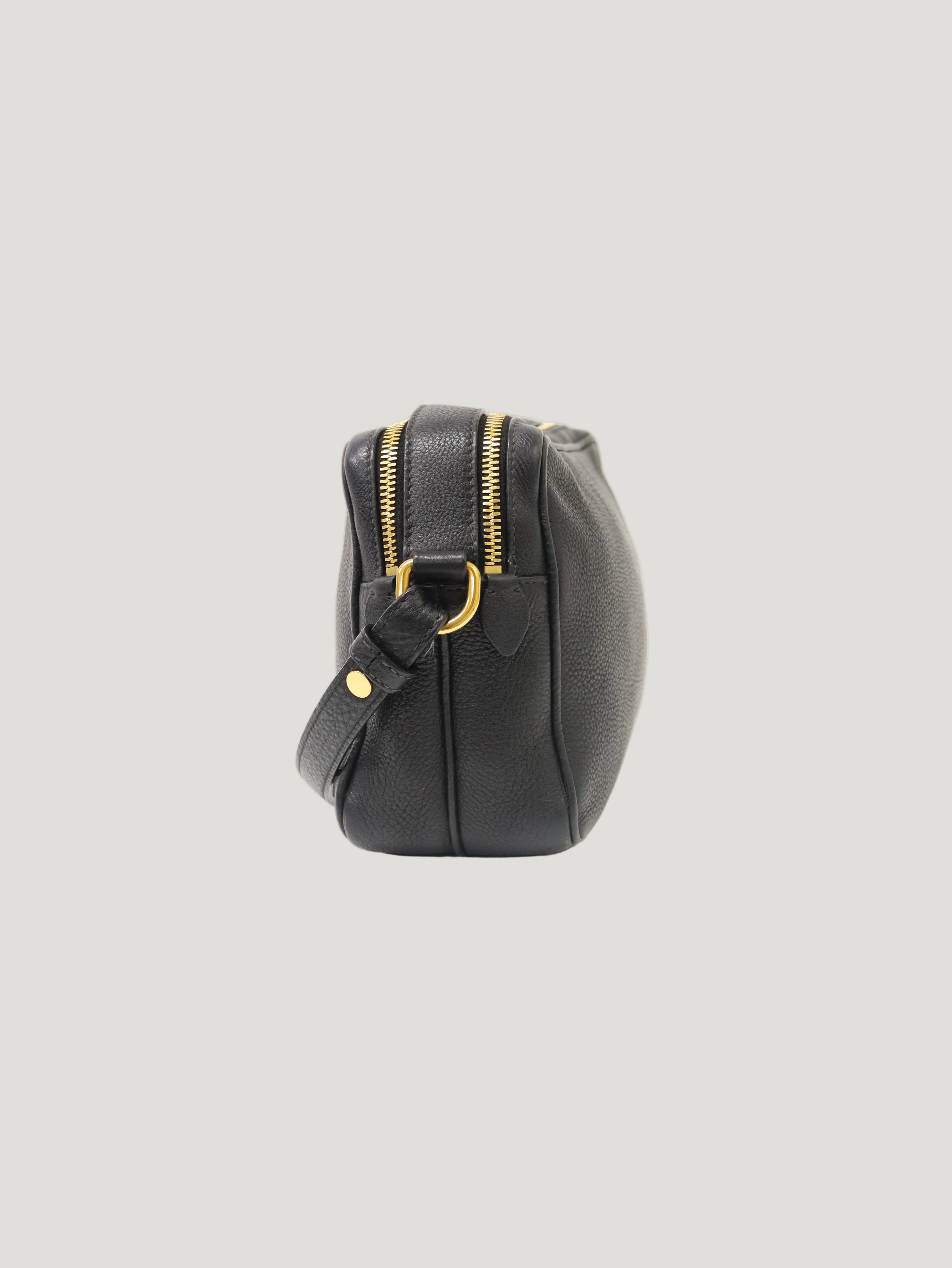 Logo Hardware Leather Shoulder Bag