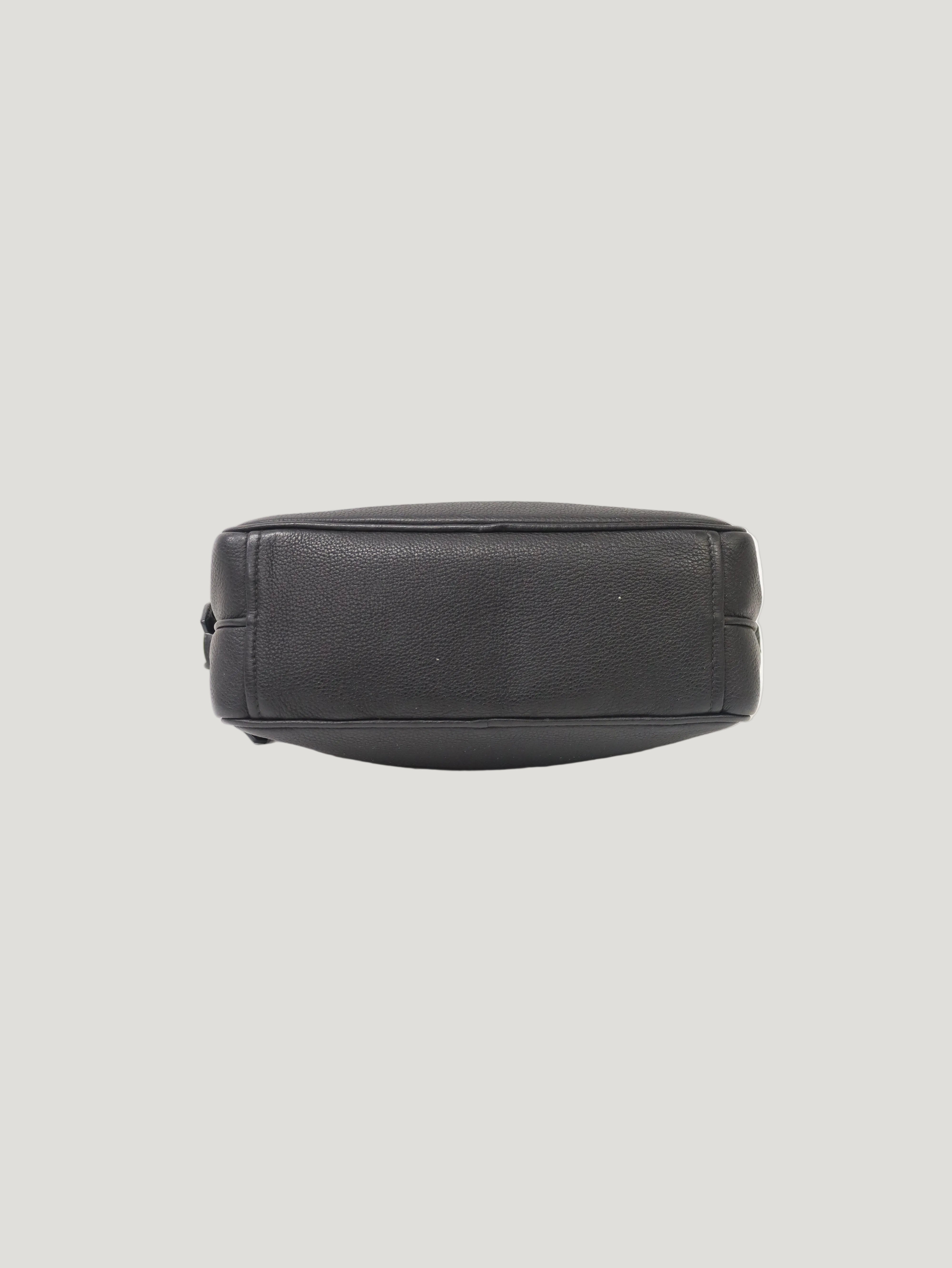 Logo Hardware Leather Shoulder Bag