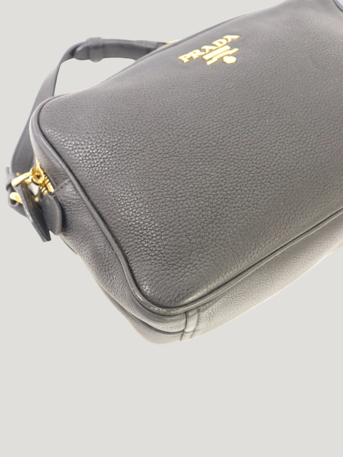 Logo Hardware Leather Shoulder Bag