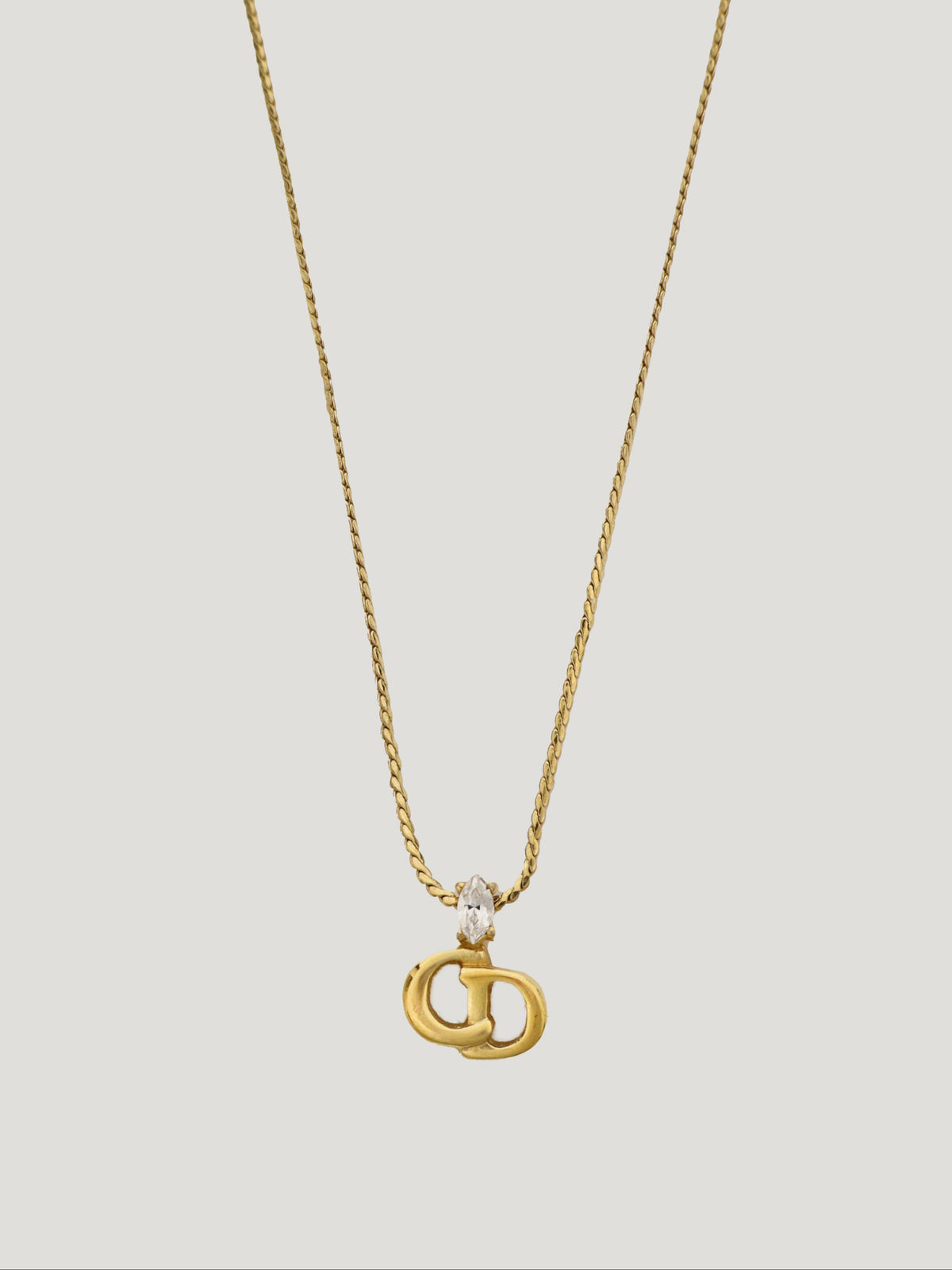 CDラインストーンネックレス