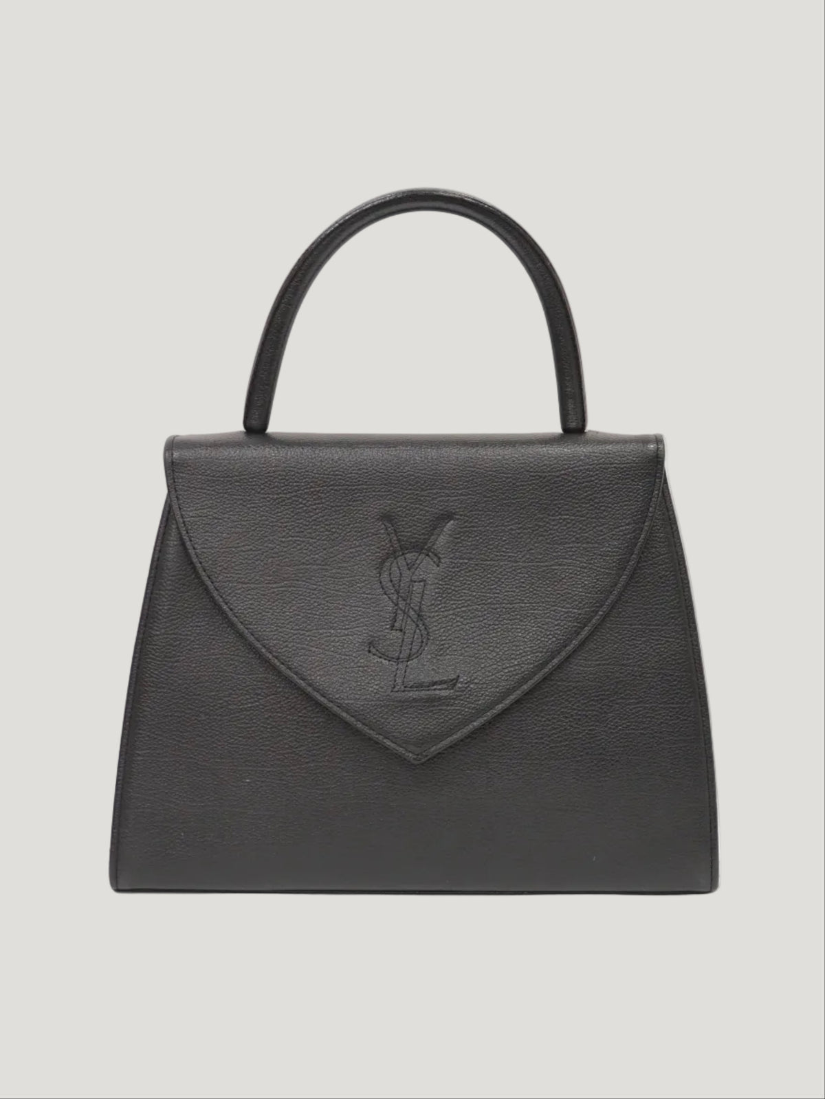 ロゴステッチレザーハンドバッグ