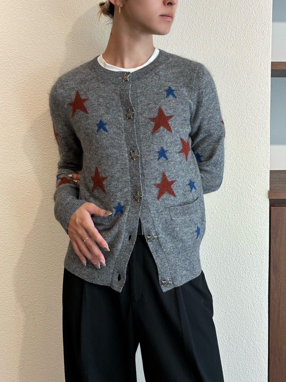 カシミヤニットカーディガン