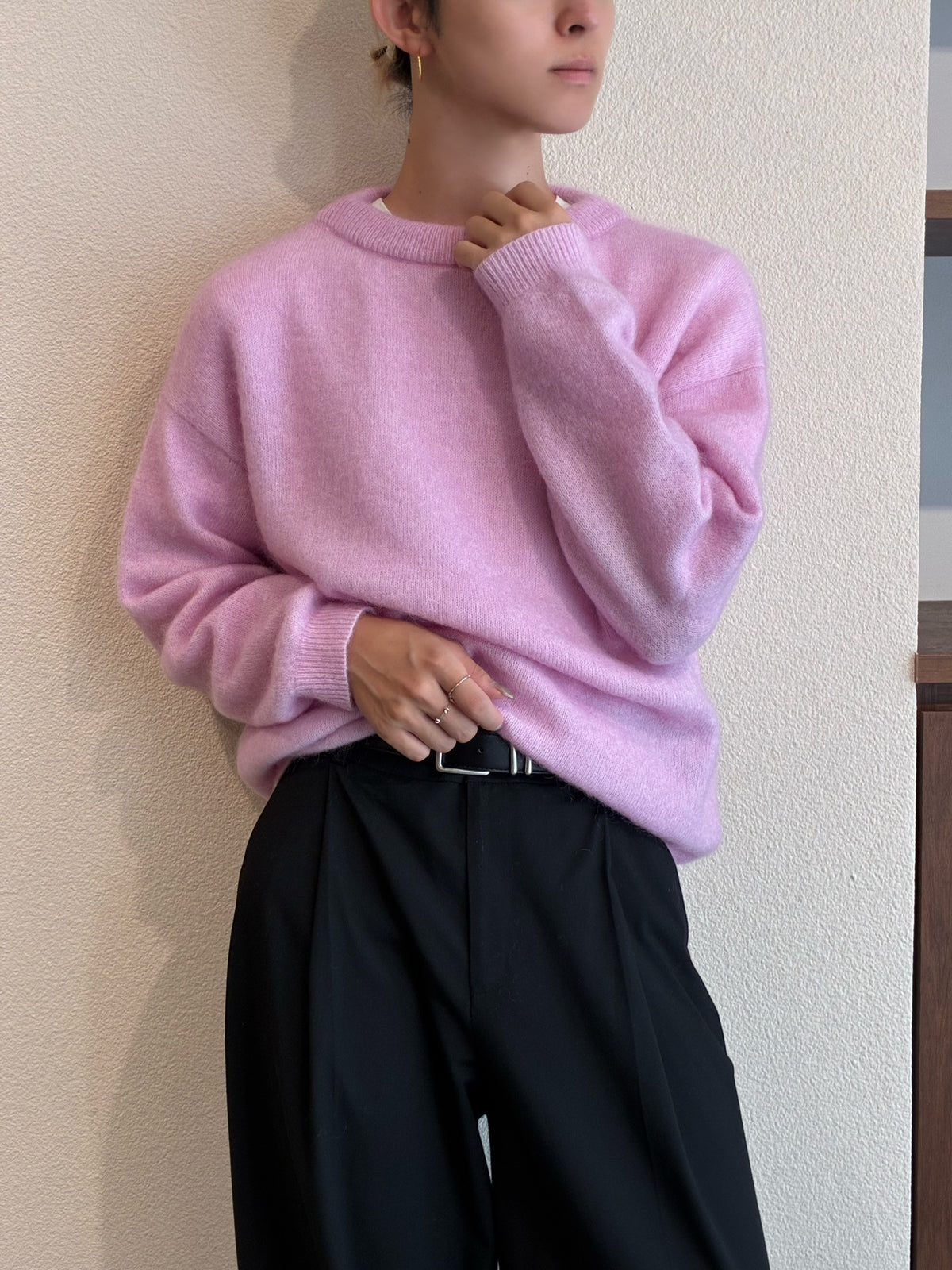 モヘアニットプルオーバー