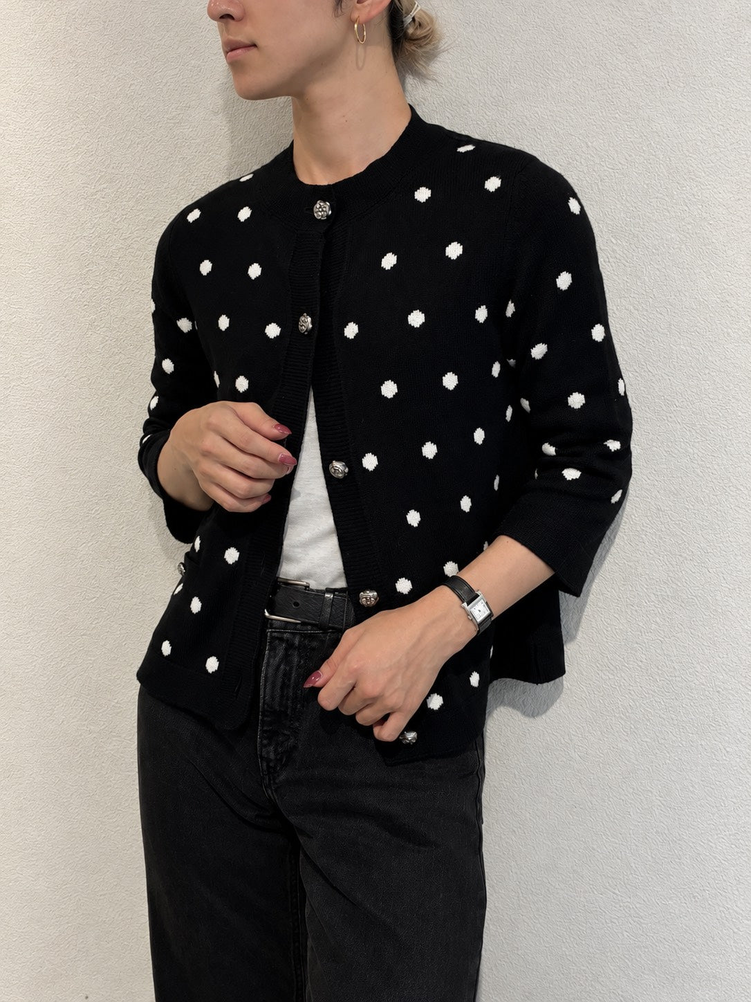 Polka-dot cardigan