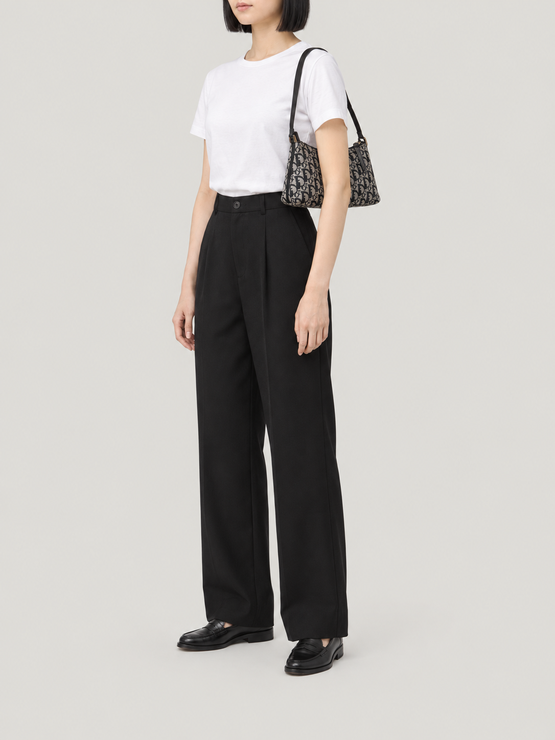 Trotter-pattern one-shoulder bag