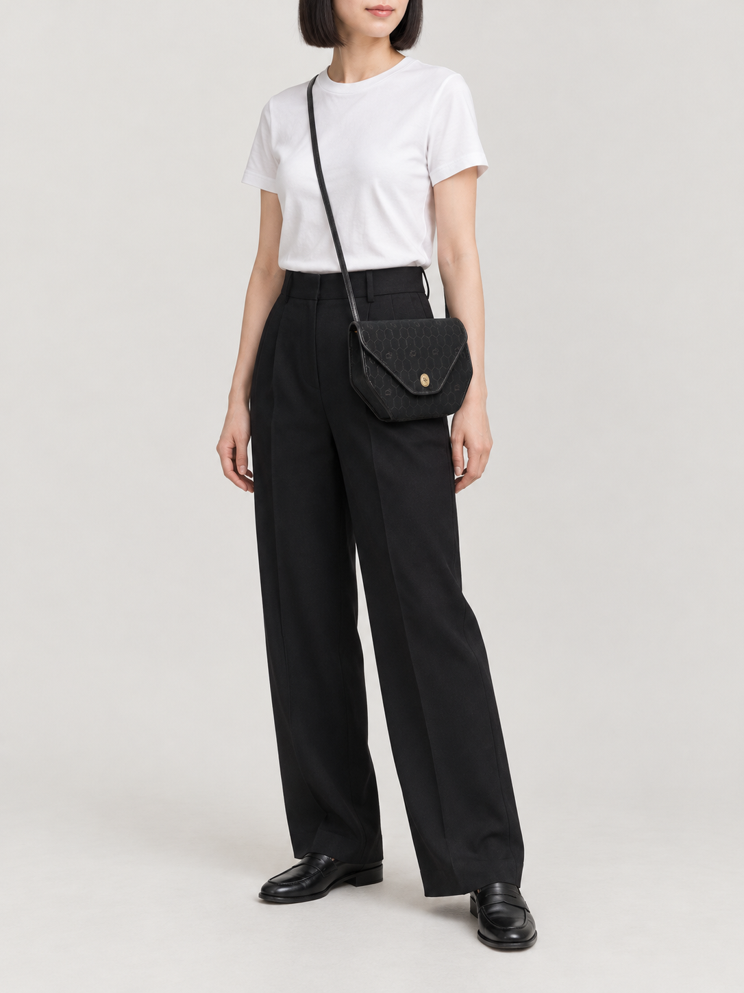 ハニカム柄ショルダーバッグ