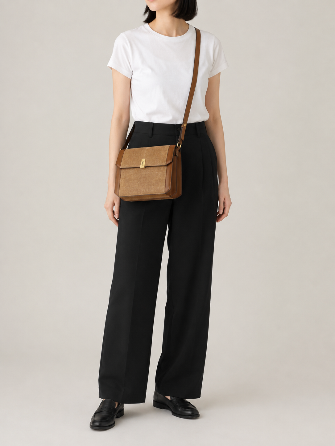 Logo Hardware Lizard Leather One-Shoulder Bag