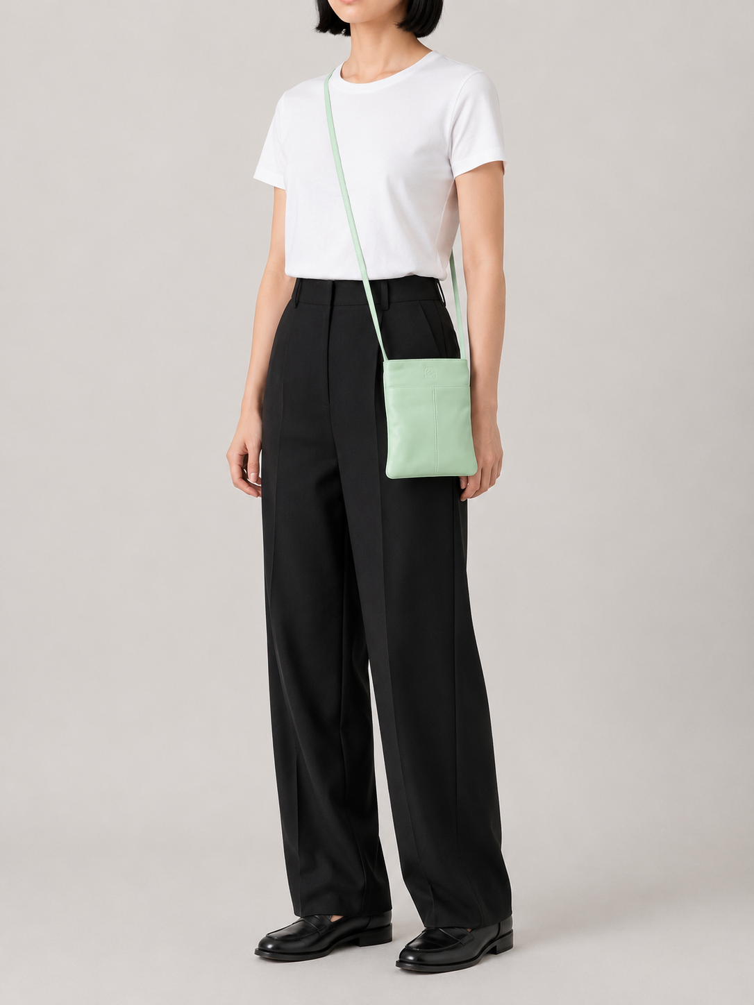 Anagram Leather Mini Shoulder Bag