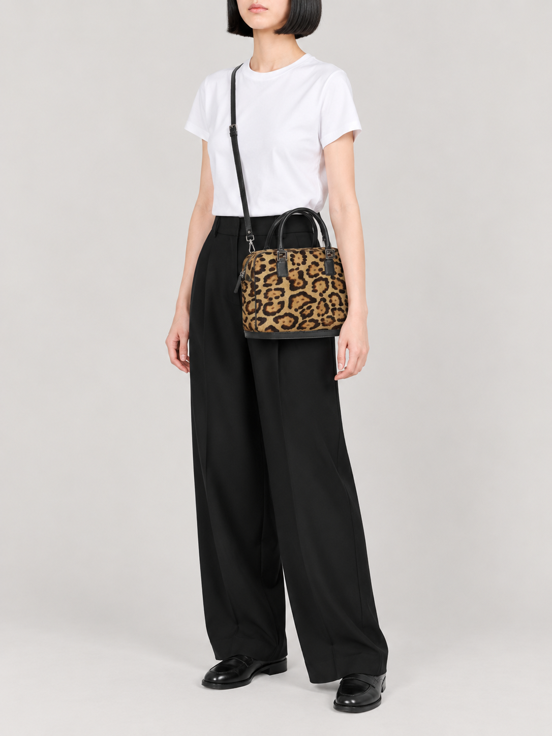 Hair-on hide 2-way bag
